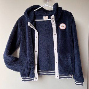 EUC Roxy Girl Snap Up Sherpa Hoodie